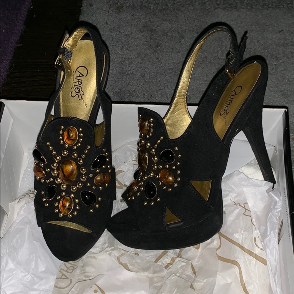 Carlos Santana platform sling back heel